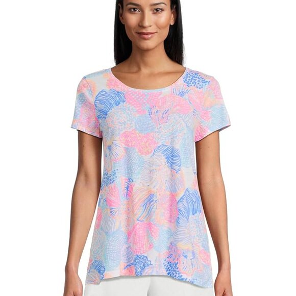 Lilly Pulitzer Women's Etta Scoop Neck, Multi Roar of The Seas Small - Picture 2 of 4